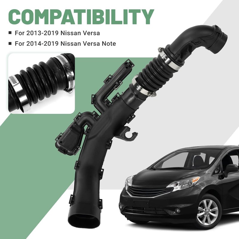VORGENS Air Intake Duct Pipe Compatible with Nissan Versa/Versa Note, 1.6L l4 GAS, 2013 2014 2015 2016 2017 2018 2019 - Replace 16554-9KA0B Engine Air Cleaner Intake Duct Resonator - Image 5